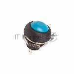 Выключатель-кнопка Rexant 250V 1А (2с) OFF-(ON) Б/Фикс синяя Micro