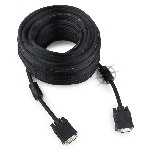 Кабель Gembird/Cablexpert VGA Premium, 15M/15M, 20м, черный, тройной экран,феррит.кольца
