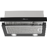 Встраиваемая вытяжка Kuppersberg SLIMHIT 50 BG телескопическая, 50 см, High-Tech, макс. Производительность 750 м3/ч, 2 скорости, механическое управление, светодиодное освещение, уровень шума 51 дБ, цвет черный/серый