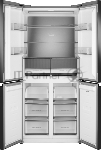 Холодильник Weissgauff WCD 450 Bru Steel Glass NoFrost Inverter матовая сталь трехкамерный 287/163л морозилка снизу, No Frost, Side by Side, вид 3