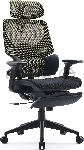 Кресло Cactus CS-CHR-MC01-LGNBK салатовый, сетка, подголовник, подставка для ног