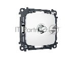 Комплект механизма TV розетки SAT 5-2400MHz 3.5dB OMEGA Белый матовый QUANT (OP1330, VM215) MO133050