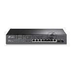 Коммутатор TP-Link JetStream 10-Port Gigabit Smart Switch with 8-Port PoE+, 8× Gigabit PoE+ Ports, 2× Gigabit SFP Slots, 802.3at/af, 150 W PoE Power, 1U 13-inch Rack-mountable Steel CaseIntegration with Omada SDN Controller, 802.1Q VLAN, STP/RSTP/MSTP, IGMP Snoopi