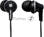 Наушники вкладыши Panasonic RP-HJE125E-K 1.1м черный проводные (в ушной раковине)