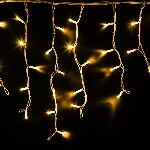 Гирлянда Neon-night Айсикл (бахрома) светодиодный, 4,0 х 0,6 м, белый провод каучук, 230 В, диоды желтые, 128 LED