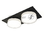 Комплект встраиваемого светильника Ambrella light XC7636043 SBK/FR/CL черный песок/белый матовый/прозрачный MR16 GU5.3 (C7636, N7160)