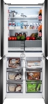 Холодильник Weissgauff WCD 450 Bru Steel Glass NoFrost Inverter матовая сталь трехкамерный 287/163л морозилка снизу, No Frost, Side by Side, вид 4