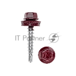Саморез кровельный Kranz 4,8х29, окрашенный RAL 3005, короб (250 шт/уп)