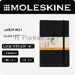 Блокнот Moleskine CLASSIC QP060 Large 130х210 мм, 240 страниц, линейка, твердая обложка, черный, вид 11