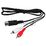 Шнур DIN 5 Pin - 2 RCA, длина 1,2 метра Rexant