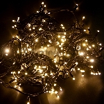 Гирлянда Neon-night "Дюраплей LED" 100% Flashing, 20м, черный каучук, 200 диодов, теплый белый