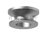 Насадка для корпуса светильника N6904 MCH хром матовый D60*H25mm Out20mm