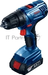 Аккумуляторная дрель-шуруповерт BOSCH GSR 180-Li (06019F8123)  18В 2х2.0Ач 54Нм