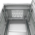 Шкаф серверный напольный Cabeus ND-05C-42U60/80 IP20, 42U, 2055х600х800 мм (ВхШхГ), дверь: перфорация, разборный, серый, вид 5