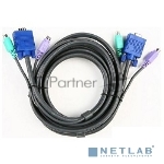 Кабель KVM консольный. CABLE SP18F--HD15F/MD6F*2/USBA F*2 ,L:27CM