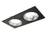 Комплект встраиваемого светильника Ambrella light XC7636061 SBK/PSL черный песок/серебро полированное MR16 GU5.3 (C7636, N7023)