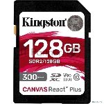 Флеш карта Kingston 128GB Canvas React Plus SDXC UHS-II 300R/260W U3 V90