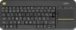 Клавиатура Logitech K400 Wireless Touch Plus беспроводная, радиоканал, чёрный