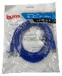 Патч-корд Buro UTP 4 пары cat.5e CCA molded 5м голубой RJ-45 (m)-RJ-45 (m)