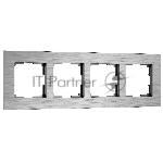 Рамка на 4 поста WERKEL AluMax (алюминий) W0043506