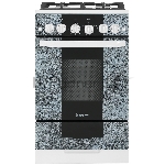 Плита газовая Gefest 5500-02 0113 мрамор, конфорок 4 шт, духовка 52 л, 50 см x 85 см x 58.5 см