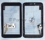 Сенсорное стекло (тачскрин) для Alcatel Pop 7S JDC.3931FPC-D черное c рамкой