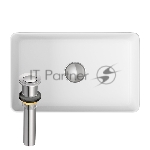 Раковина накладная прямоугольная BAU Hotel mini 37х23, белая + выпуск клик-клак, хром