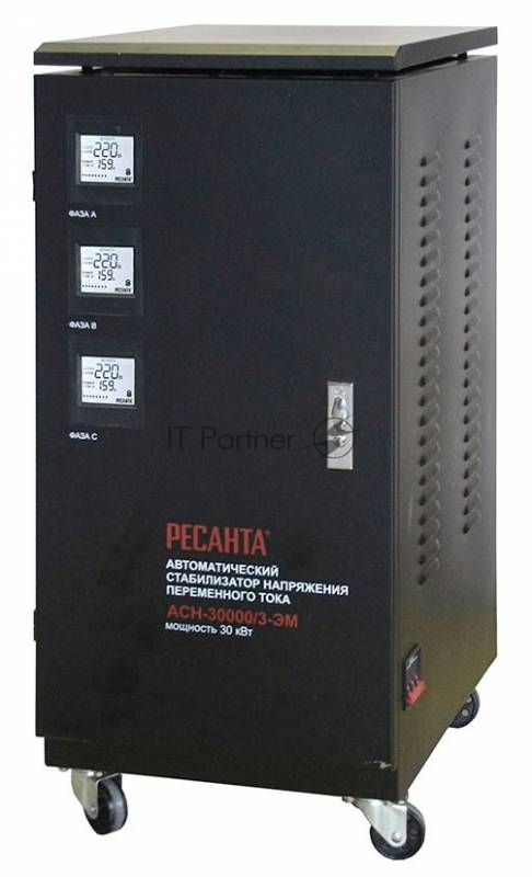 Стабилизатор напряжения Ресанта ACH-30000/3-ЭМ электронный трехфазный серый