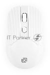 Мышь беспроводная Oklick 509MW белый, 1600 dpi, радиоканал, USB, кнопки - 4