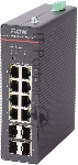 Коммутатор промышленный iFLOW F-SW-IM612HPOE-PM-8G4GO, 8×1 Гбит/с PoE + 4×1 Гбит/с SFP, настраиваемый