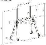 Стойка для телевизора Ultramounts UM312B черный 49"-75" макс.40кг напольный, вид 7