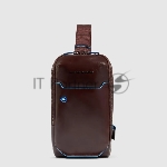 Рюкзак слинг мужской Piquadro Blue Square CA6898B2/MO красное дерево кожа