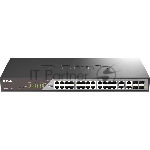 Сетевой коммутатор Smart L2 Surveillance Switch 24х1000Base-T PoE, 4xCombo 1000Base-T/SFP, PoE Budget 370W, Long-range PoE up to 250m