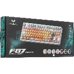 Беспроводная механическая клавиатура AULA F87Pro V2 Бело-сине-тёмно-пурпурный Star Vector свитчи РУС (Bluetooth, 2.4 Гц)