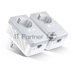 Сетевой адаптер TP-Link TL-PA4010PKIT AV600 Powerline Adapter with AC Pass Through Starter Kit, Ultra Compact Size, 500Mbps Powerline Datarate, 10/100Mbps Fast Ethernet, HomePlug AV, Green Powerline, Plug and Play, вид 5