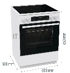 Плита электрическая Gorenje GEC6C40WG белый, конфорок 4 шт, духовка 71 л, 60 см x 85 см x 60 см, вид 8