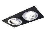 Комплект встраиваемого поворотного светильника Ambrella light XC7636082 SBK/PSL черный песок/серебро полированное MR16 GU5.3 (C7636, N7003)