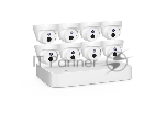 Комплект видеонаблюдения Tenda K8P-4CRс PoE на 8 каналов: видеорегистратор и 8 камер "ракушек" PoE HD