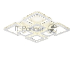 Управляемый светодиодный светильник Ambrella light FA1737/4+4 WH/CH белый/хром 215W 3000K/4200K/6400K 720*720*120 (ПДУ РАДИО 2.4G)
