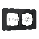 Рамка на 2 поста WERKEL Elite (черный, стекло) W0022448