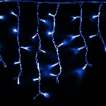 Гирлянда Neon-night Айсикл (бахрома) светодиодный, 4,0 х 0,6 м, белый провод каучук, 230 В, диоды синие, 128 LED