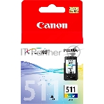Картридж Canon CL-511 IJ CART EMB многоцветный (244 стр.) для Canon PIXMA MP240/MP250/MP260/MP270/MP272/MP280/MP480/MP490/MP492/MP495/MX320/MX330/MX340/MX350/iP2700/iP2702