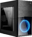 Компьютерный корпус Aerocool/Formula Cs-105 Blue (mATX, без БП, 1x USB3.0, 1x USB2.0, 1x 12cm blue LED front fan)