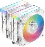 Кулер для процессора DEEPCOOL AG620 WH ARGb V2 LGA20XX/1700/1200/115X/AM5/AM4 (9шт/кор, TDP 260W, PWM, ARGb DUAL Fan 120мм, 6 тепл. трубок, белый) RET