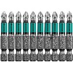 Биты KRAFTOOL, PH2, 50 мм, тип хвостовика E 1/4", 10 шт в блистере 26122-2-50-10