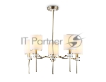 Люстра Ambrella light LH72371/5 DBS/WH темная латунь/белый E14/5 max 40W D680*720