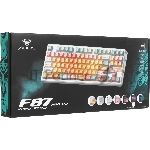 Беспроводная механическая клавиатура AULA F87Pro V2 Серый градиент, символы на бок. гранях, серые Greywood свитчи РУС (Bluetooth, 2.4 Гц)