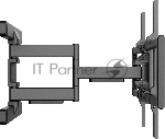 Кронштейн для телевизора Ultramounts UM970 черный 95"-120" макс.60кг настенный поворот и наклон, вид 13
