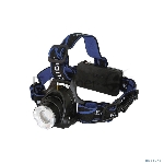Фонарь Ultraflash E150 налоб акку 220В, черный, CREE 3 Ватт, фокус, 2 ак 3 реж, пласт, бокс 12188
