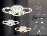 Потолочный светодиодный светильник FA8808 WH белый 198W 700*540*150 (ПДУ РАДИО 2.4), вид 4